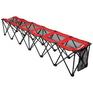 Insta Bench 6 Seater Sport Mesh Portable Bench, Red (IBSM6 RED)