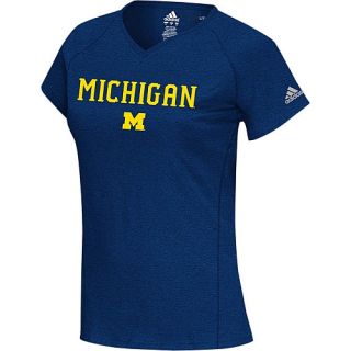 adidas Womens Michigan Wolverines Her Sideline Short Sleeve T Shirt   Size Xl,