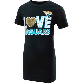 NFL Team Apparel Girls Jacksonville Jaguars Feel The Love Short Sleeve T Shirt  