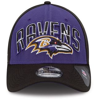 NEW ERA Mens Baltimore Ravens Draft 39THIRTY Stretch Fit Cap   Size M/l, Black