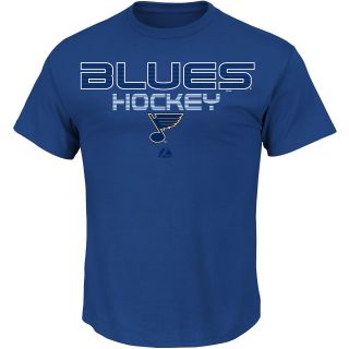 MAJESTIC ATHLETIC Mens St. Louis Blues 5 Hole Hockey T Shirt   Size Medium,