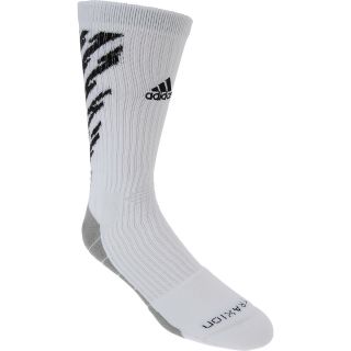 adidas Team Speed Traxion Shockwave Crew Socks, White/alum