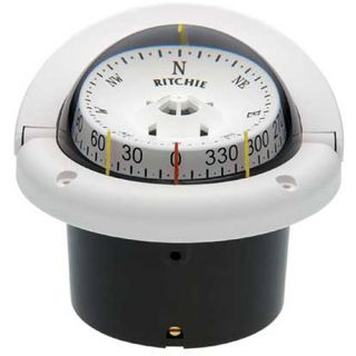 Ritchie HF 743 Helmsman Flush Mount Compass, White (10535)