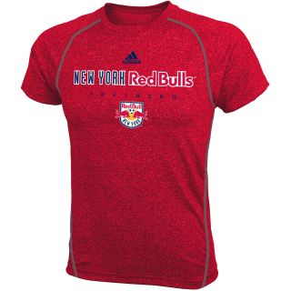 adidas Youth New York Red Bulls Speedwick Heathered Short Sleeve T Shirt   Size