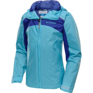 COLUMBIA Girls Wet Reflect Jacket   Size 2xs, Opal Blue