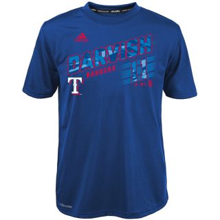 adidas Youth Texas Rangers Yu Darvish ClimaLite Walk Off Name And Number T 