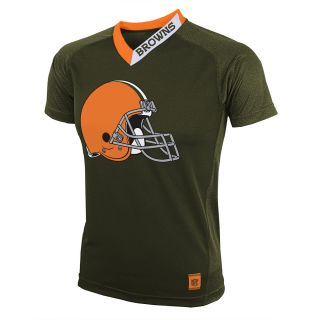 NFL Team Apparel Youth Cleveland Browns Performance Short Sleeve T Shirt   Size