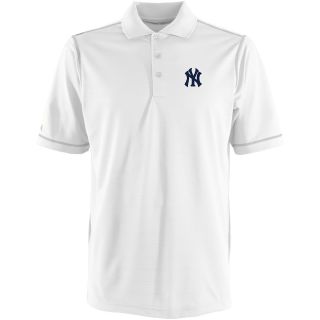 Antigua New York Yankees Mens Icon Polo   Size Large, White/silver (ANT