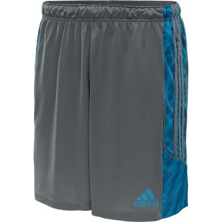 adidas Mens Speedkick Soccer Shorts   Size Small, Grey/blue