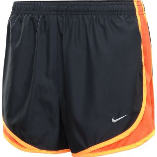 NIKE Womens Tempo Running Shorts   Size Medium, Black/orange