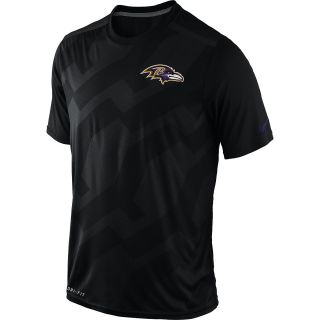 NIKE Mens Baltimore Ravens Dri Fit Hypervent Short Sleeve Top   Size Small,