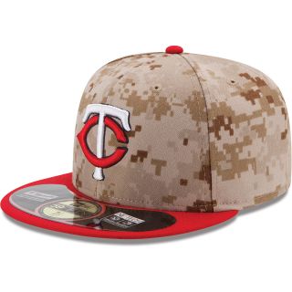 NEW ERA Mens Minnesota Twins Memorial Day 2014 Camo 59FIFTY Fitted Cap   Size