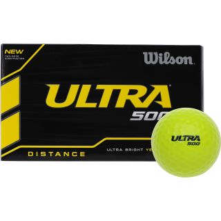 WILSON Ultra 500 Distance Golf Balls   Yellow   15 Pack, Yellow