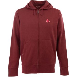 Antigua Mens Boston Red Sox Fleece Full Zip Hooded Sweatshirt   Size XXL/2XL,