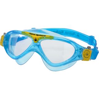 AQUA SPHERE Kids Vista Jr Goggles   Clear Lens, Blue/yellow