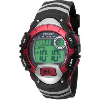 ARMITRON Mens 40/8177 Chronograph Digital Sport Watch, Red/black