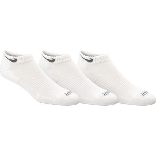 NIKE Dri FIT Cushioned Low Cut Socks   3 Pack   Size Medium, White/grey