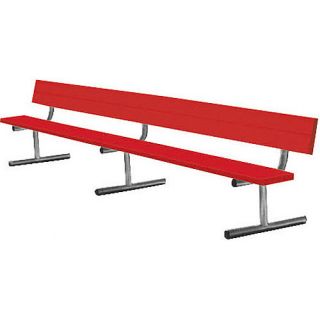 Sport Supply Group 15 Portable Bench with Back   Size 15 Foot, Red (BEPG15CR)