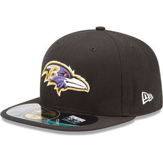 NEW ERA Mens Baltimore Ravens Official On Field 59FIFTY Fitted Hat   Size 7.