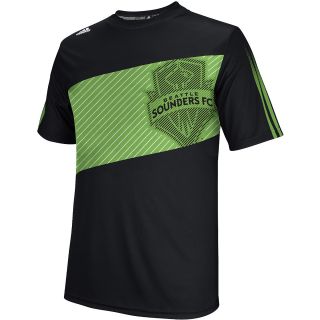 adidas Mens Seattle Sounders FC Finished Short Sleeve T Shirt   Size Large,