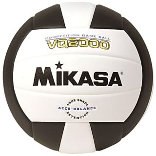 Mikasa VQ2000 Micro Cell Indoor Volleyball, Black/white (VQ2000 BLA)