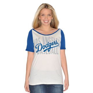 G III Womens Los Angeles Dodgers Dinger Short Sleeve T Shirt   Size Large