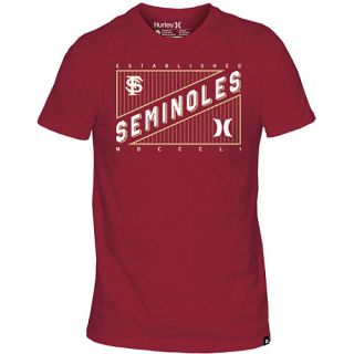 HURLEY Mens Florida State Seminoles Premium Crew T Shirt   Size Large, Crimson