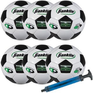 Franklin S Comp 100 Team Soccer Ball, 6Pack With Pump   Size 3 (19383)