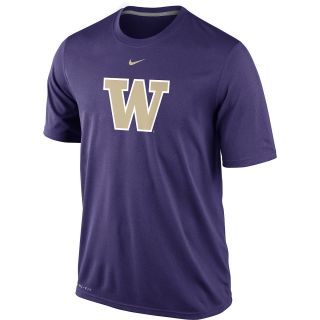 NIKE Mens Washington Huskies Dri FIT Logo Legend Short Sleeve T Shirt   Size
