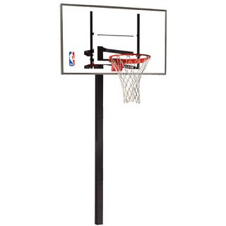 Spalding 88454G NBA Tempered Glass 54 Inch U Turn In Ground Basketball System