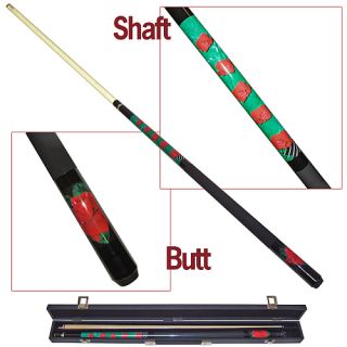 Trademark Global Blooming Rose Cue Stick   Includes Free Case (40 27ROSE)