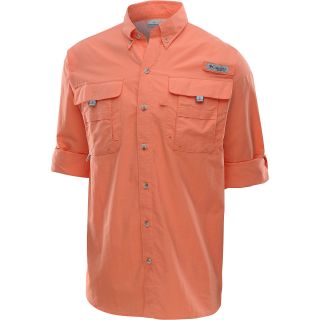 COLUMBIA Mens Bahama II Long Sleeve Woven Shirt   Size Medium, Peach