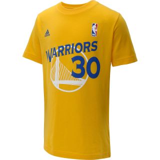 adidas Youth Golden State Warriors Stephen Curry Game Time Name And Number Gold