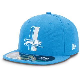 NEW ERA Mens Detroit Lions On Field Classic Throwback Cap   Size 7.125, Blue