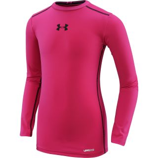 UNDER ARMOUR Boys HeatGear Sonic Fitted Long Sleeve Top   Size Small, Tropic