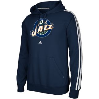 adidas Mens Utah Jazz Primary Logo 3 Stripe Hoody   Size Medium, Navy