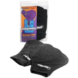 Aqua Jogger Webbed Pro Gloves   Size Medium, Black (AP86 M)