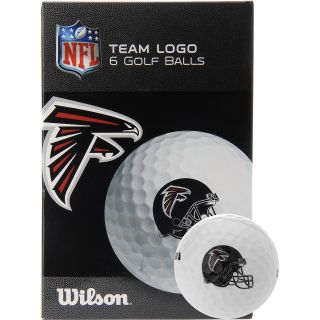 WILSON Atlanta Falcons Golf Balls   6 Pack, White