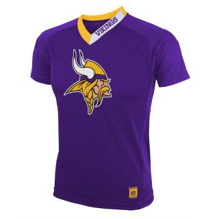 NFL Team Apparel Youth Minnesota Vikings Performance Short Sleeve T Shirt  