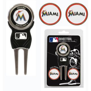 Team Golf MLB Miami Marlins 3 Marker Signature Divot Tool Pack (637556964458)
