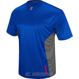 COLOSSEUM Mens Kansas Jayhawks Twister Short Sleeve T Shirt   Size Xl, Royal