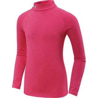 UNDER ARMOUR Girls Evo ColdGear Fitted Long Sleeve Mock Top   Size Large,