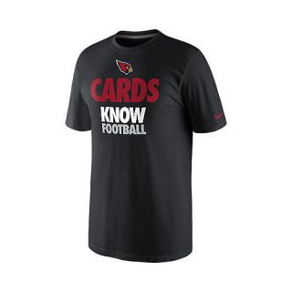 NIKE Mens Arizona Cardinals Draft 2 Cards Know Football Short Sleeve T Shirt