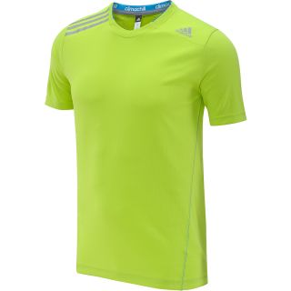 adidas Mens ClimaChill Short Sleeve Running T Shirt   Size Large, Solar Slime