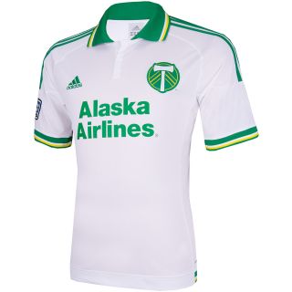 adidas Mens Portland Timbers Third Replica Jersey   Size Large, White