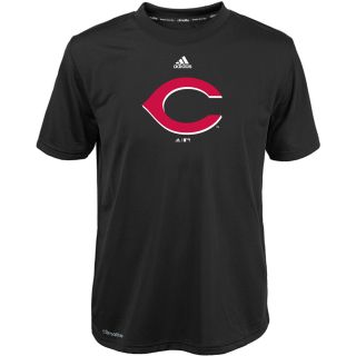 adidas Youth Cincinnati Reds ClimaLite Team Logo Short Sleeve T Shirt   Size