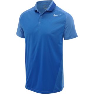 NIKE Mens Premier RF Short Sleeve Polo   Size Large, Distance Blue/blue