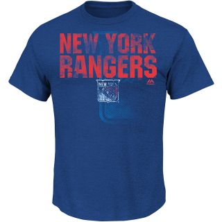 MAJESTIC ATHLETIC Youth New York Rangers Pumped Up Short Sleeve T Shirt   Size