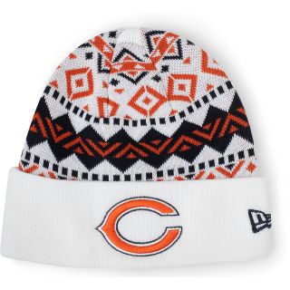 NEW ERA Mens Chicago Bears Ivory Cuff Knit Hat, White