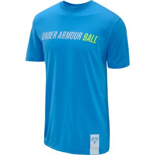 UNDER ARMOUR Mens Ball Wordmark Short Sleeve Basketball T Shirt   Size Xl,